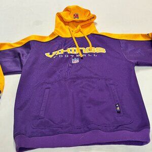 ~~NFL Team Apparel Minnesota Vikings Hoodie Purple Fleece Lined M Sweatshirt.EUC